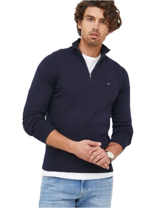 pima org ctn cashmere zip mock Tommy Hilfiger | MW0MW28049DW5.DW5